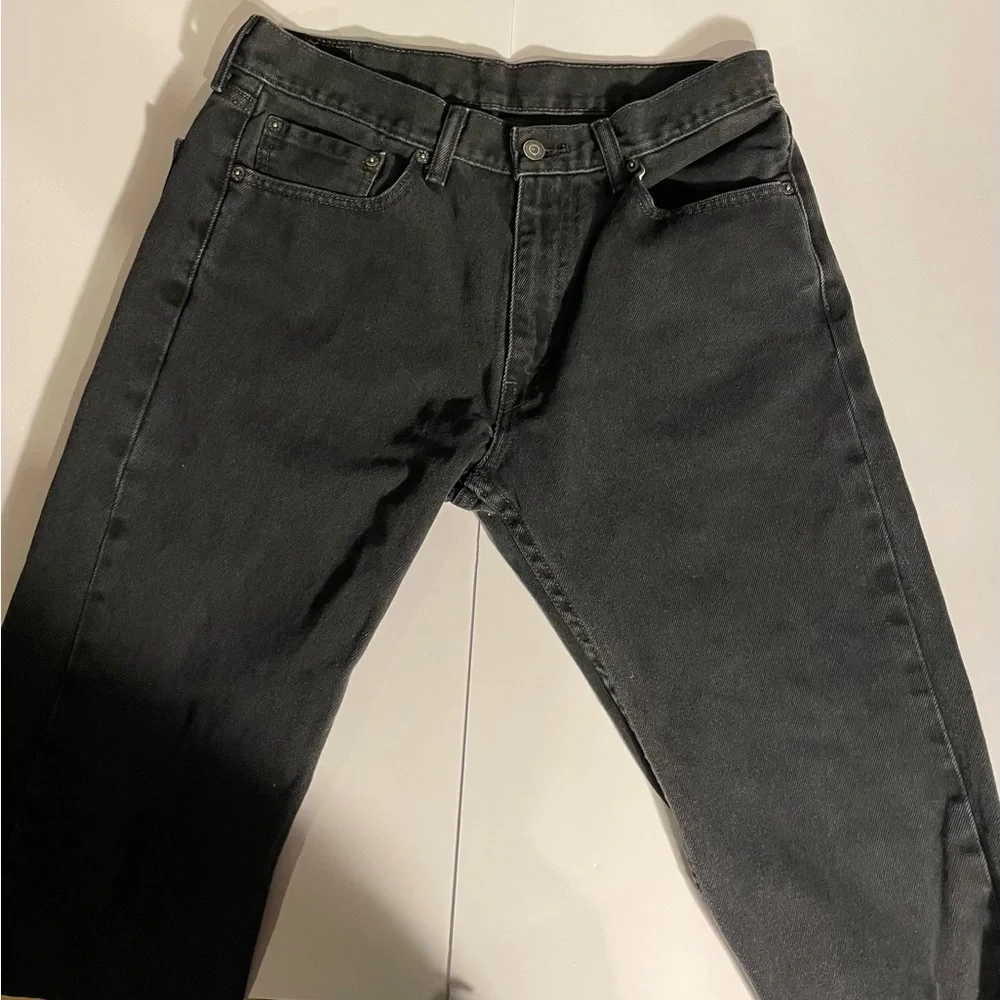 Levi's 505 Men's Regular Fit Jean, 33Wx34L - Black vintage